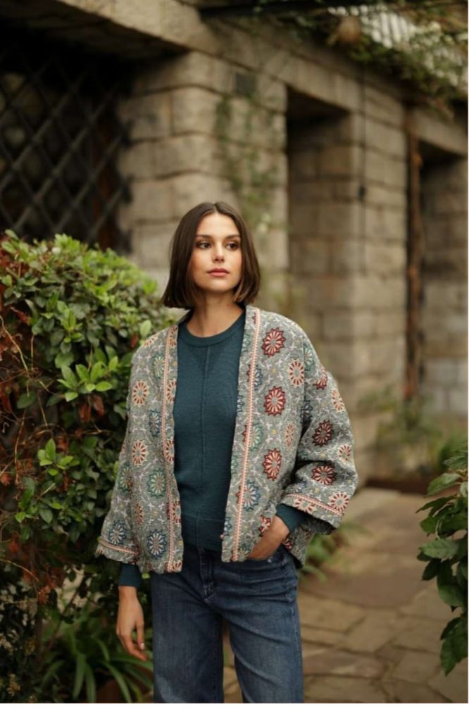 Kimono estampado estilo boho